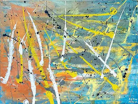 Zusammenfassung der Sommergefühle - Leinwand. Acryl - 60cm x 80cm