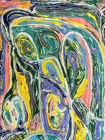 Geburt von Jesus - Papier. Acryl, Lack - 63cm x 94cm