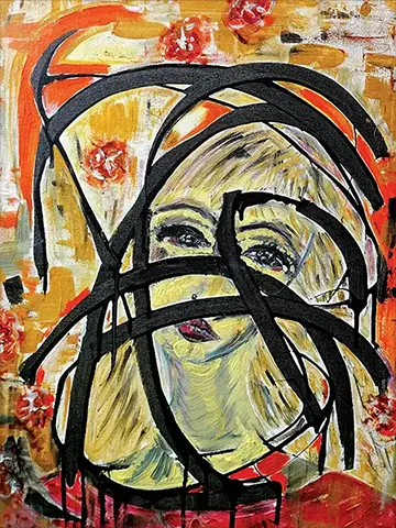Von der Vergangenheit in die Zukunft - Leinwand. Acryl - 60cm x 80cm