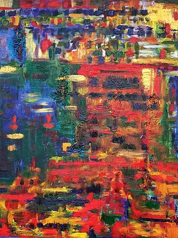 Bunte Natur - Leinwand. Öl - 60cm x 70cm