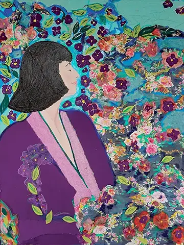 Iako in Tenerifa - Kunststoffplatte. Öl, Leinwand, Textil - 100cm x 139cm