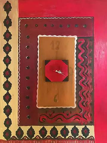 Mashine of the Time - Holzplatte. Öl - 70cm x 90cm