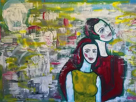 HANI - Ich und Hartmut - Leinwand. Öl - 160cm x 120cm