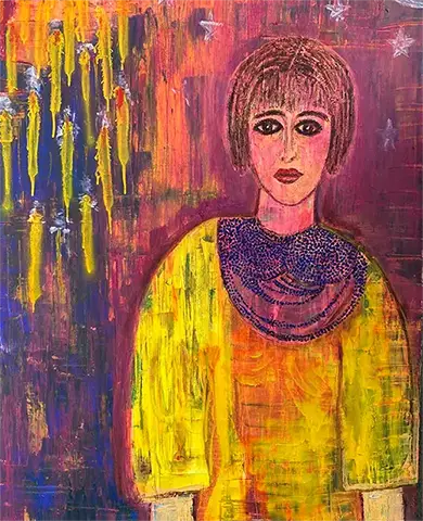 Beten für Iako - Leinwand. Öl - 60cm x 90cm